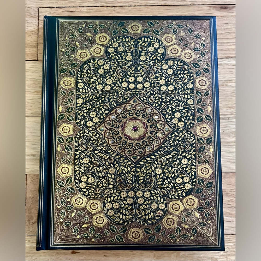 NEW Jeweled Filigree Journal Peter Pauper Press Gold Black